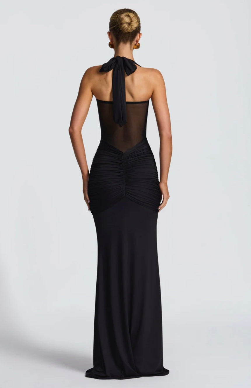 Valentina Halter Mermaid Maxi Dress – view 3