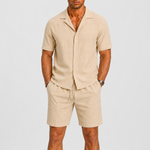 Vaughn Linen Camp Collar Shirt and Shorts Set – view 1