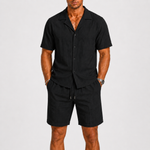 Vaughn Linen Camp Collar Shirt and Shorts Set – view 11