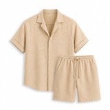 Vaughn Linen Camp Collar Shirt and Shorts Set – view 12