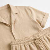 Vaughn Linen Camp Collar Shirt and Shorts Set – view 5