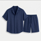 Vaughn Linen Camp Collar Shirt and Shorts Set – view 7