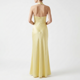 Vera Draped Halter Maxi Dress – view 3