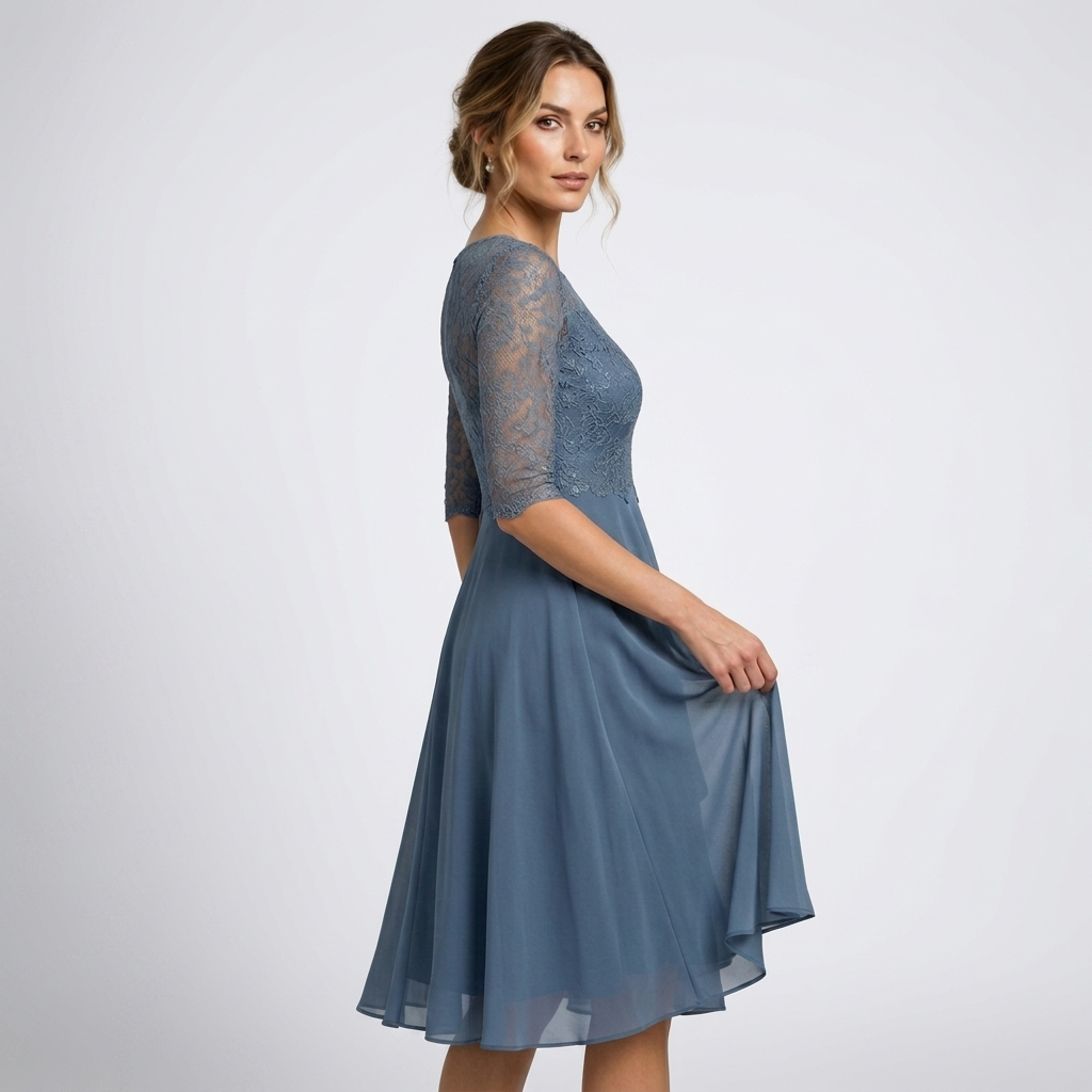Violetta Lace 3/4-Sleeve Dress – view 3
