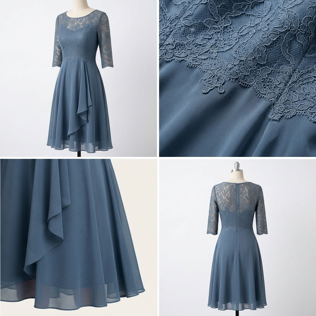 Violetta Lace 3/4-Sleeve Dress – view 7