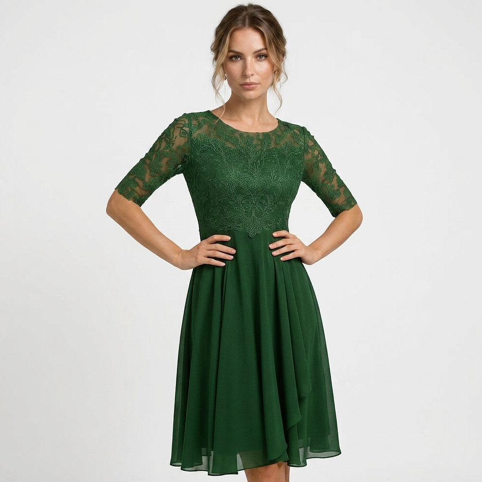 Violetta Lace 3/4-Sleeve Dress – view 9