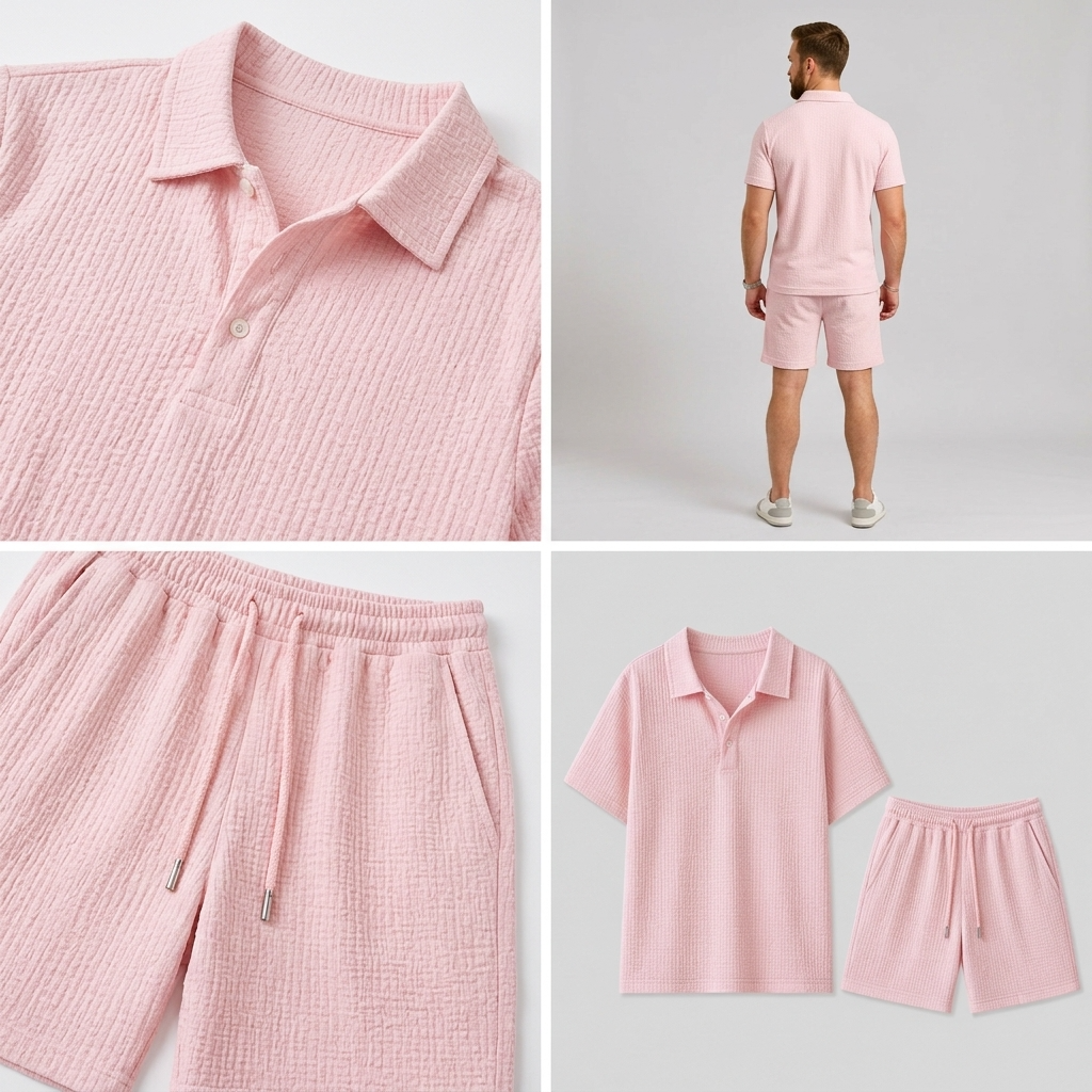 Whitmore Jacquard Polo and Shorts Set – view 4