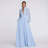 Wilhelmina Button-Front Maxi Dress – view 1