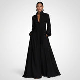 Wilhelmina Button-Front Maxi Dress – view 10