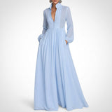 Wilhelmina Button-Front Maxi Dress – view 3