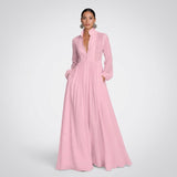 Wilhelmina Button-Front Maxi Dress – view 5
