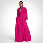 Wilhelmina Button-Front Maxi Dress – view 9