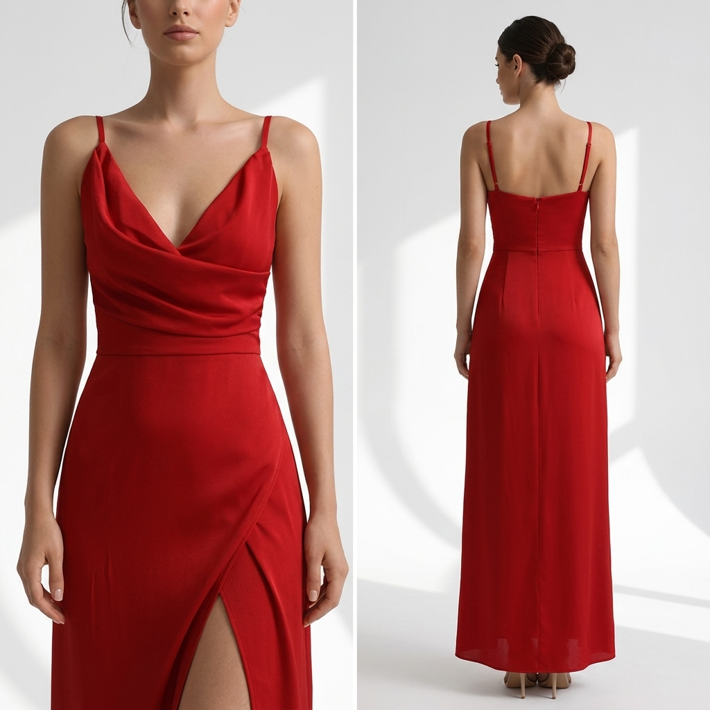Willa Cowl Neck Slit Maxi Dress – view 5