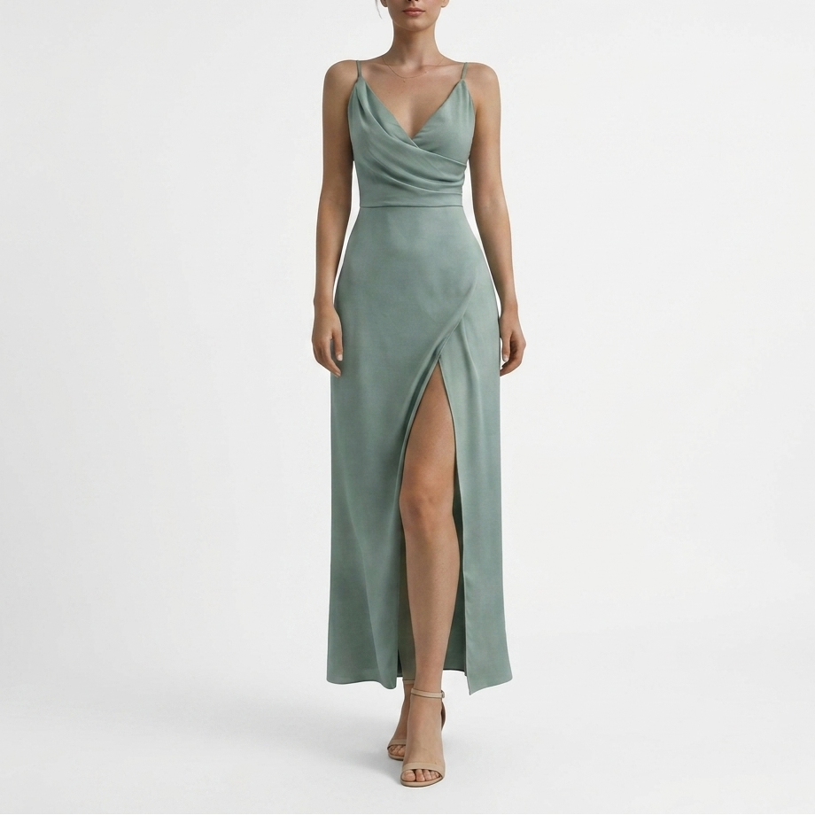 Willa Cowl Neck Slit Maxi Dress – view 7