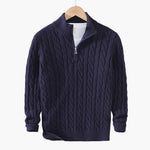 Windsor Cable Knit Half-Zip Sweater – view 1