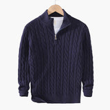 Windsor Cable Knit Half-Zip Sweater – view 1