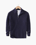 Lacey & Brooks | Windsor Cable Knit Half-Zip Sweater