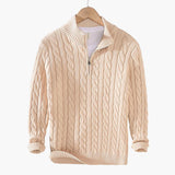 Windsor Cable Knit Half-Zip Sweater – view 11