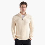 Windsor Cable Knit Half-Zip Sweater – view 12