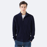 Windsor Cable Knit Half-Zip Sweater – view 2