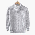 Windsor Cable Knit Half-Zip Sweater – view 3