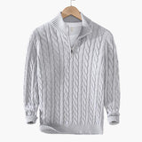 Windsor Cable Knit Half-Zip Sweater – view 3