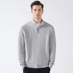 Windsor Cable Knit Half-Zip Sweater – view 4