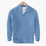 Windsor Cable Knit Half-Zip Sweater – view 5