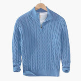 Windsor Cable Knit Half-Zip Sweater – view 5