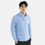 Windsor Cable Knit Half-Zip Sweater – view 6