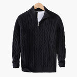 Windsor Cable Knit Half-Zip Sweater – view 9