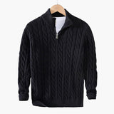 Windsor Cable Knit Half-Zip Sweater – view 9