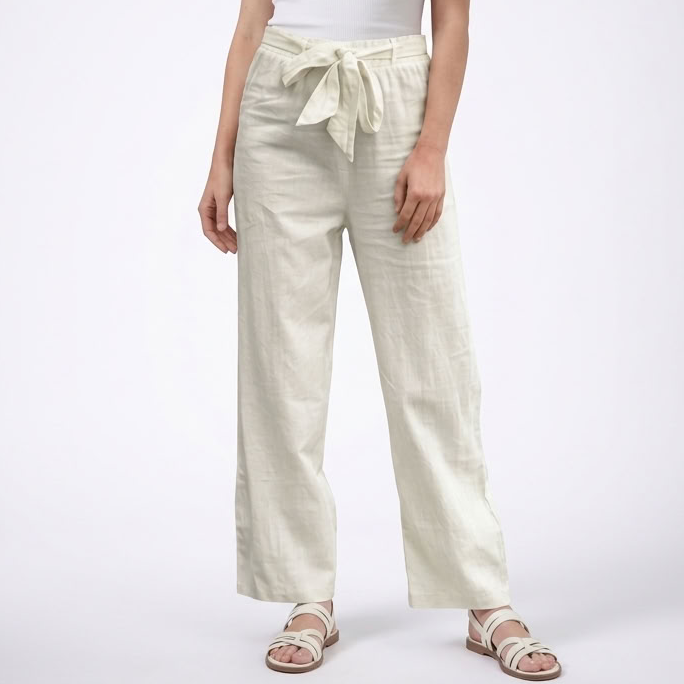 Wren Wide-Leg Tie-Waist Trousers – view 10