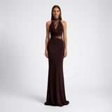Yvette Lace Halter Maxi Dress – view 1