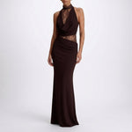 Yvette Lace Halter Maxi Dress – view 2