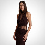 Yvette Lace Halter Maxi Dress – view 5