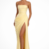 Zelda Strapless Slit Maxi Dress – view 4